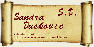 Sandra Dušković vizit kartica